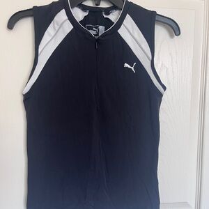 Puma Black and White Athletic Tank